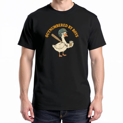Funny Boy Mom Goose Mothers Day Outnumbered By Boys Baseball T-Shirt
