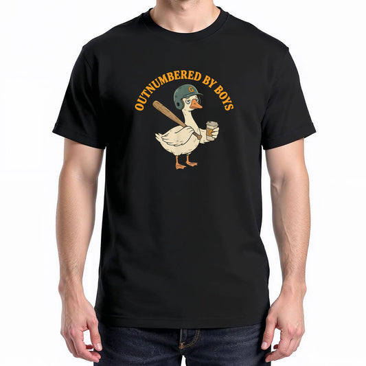 Funny Boy Mom Goose Mothers Day Outnumbered By Boys Baseball T-Shirt