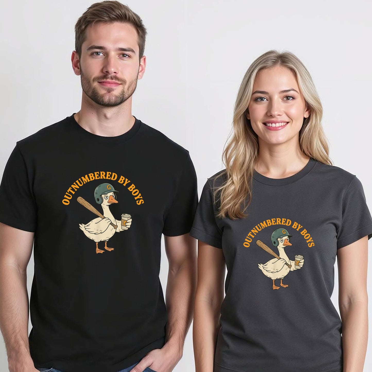 Funny Boy Mom Goose Mothers Day Outnumbered By Boys Baseball T-Shirt