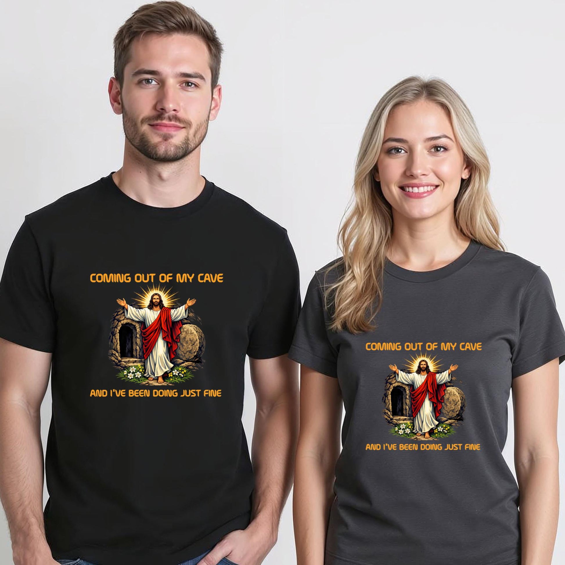 Funny Coming Out of My Cave - Religious Gifts for Easter T-Shirt