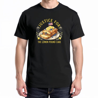 Funny Justice for Lemon Pound Cake Afroman US Flag Trendy T-Shirt