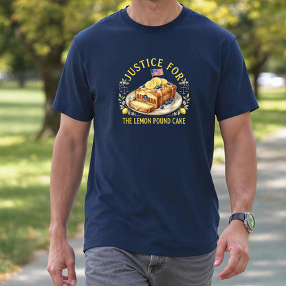 Funny Justice for Lemon Pound Cake Afroman US Flag Trendy T-Shirt