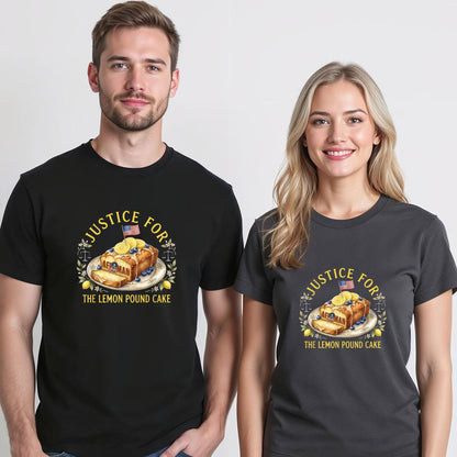 Funny Justice for Lemon Pound Cake Afroman US Flag Trendy T-Shirt