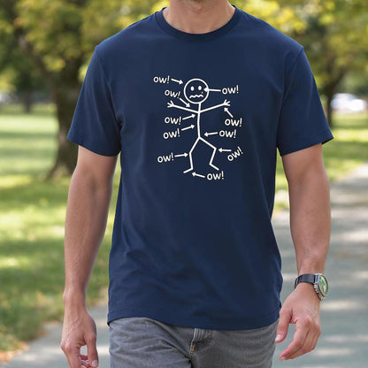 Funny Ow Ow Ow Ow Saying Body Pain Character Humor Sarcastic T-Shirt